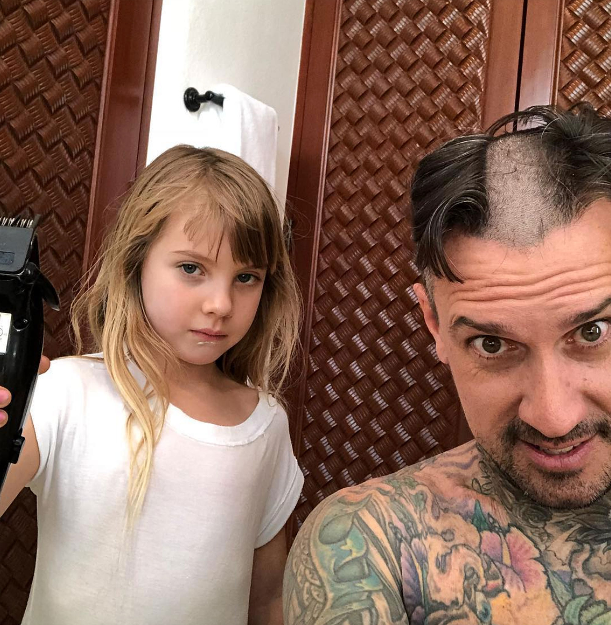 Pink's Daughter Willow, 6, Gives Daddy Carey Hart A Hilarious Haircut