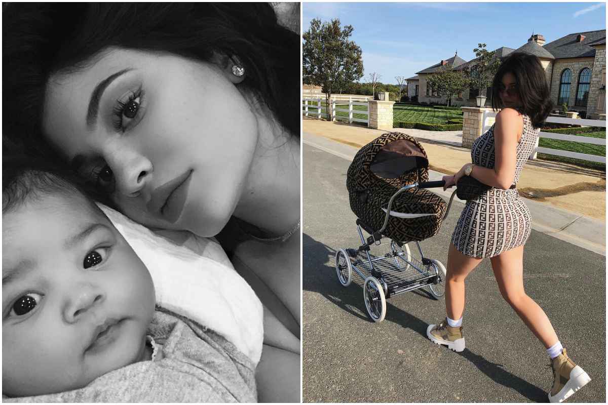 New Mom Kylie Jenner Take Baby Stormi Out For A Stroll In Matching Fendi Gear 