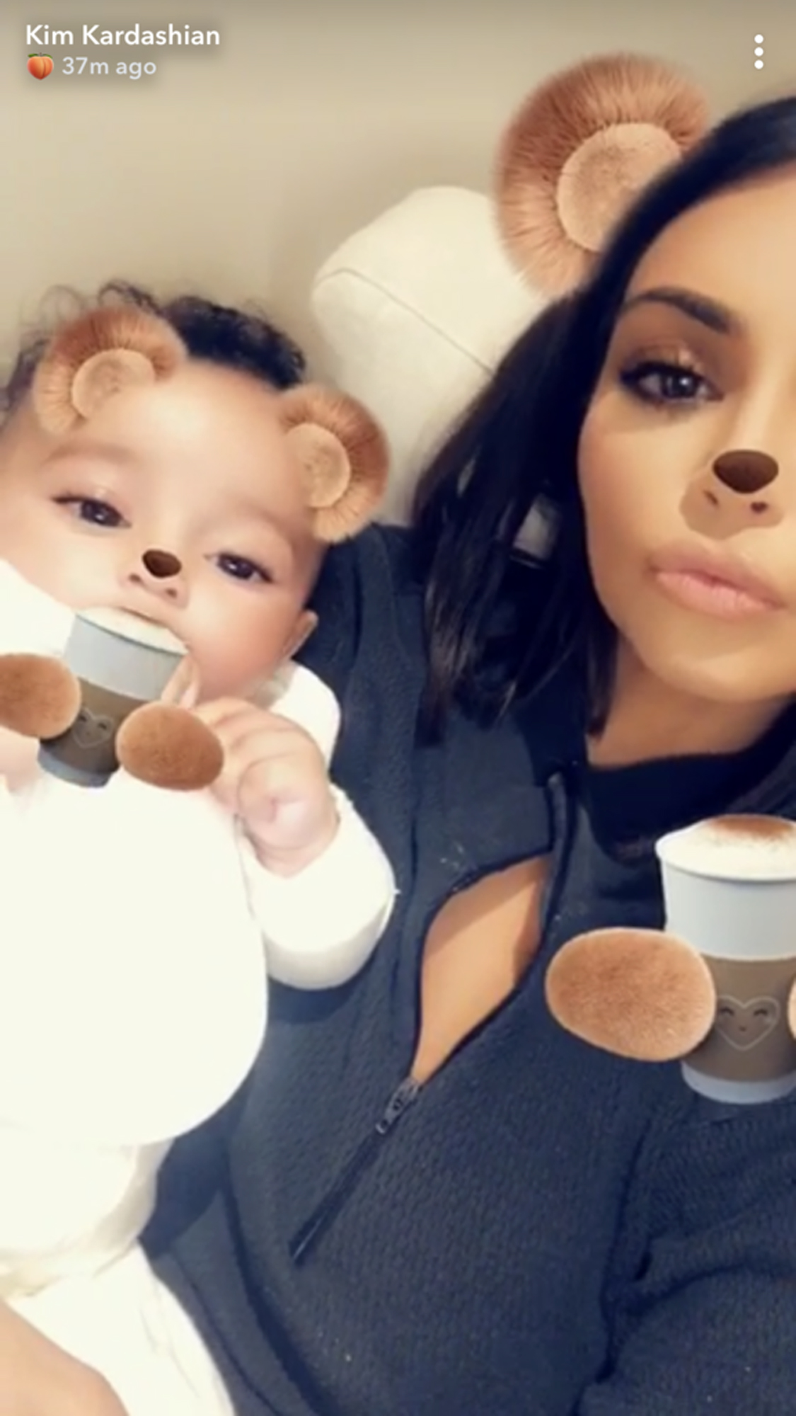 Kim Kardashian Posts Video of Baby Chicago After Kanye West Reveals Opioid Addiction